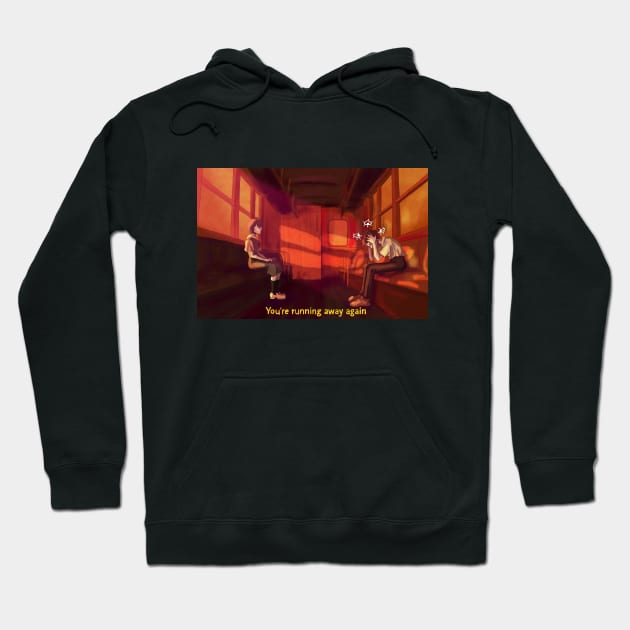 running away again Hoodie by Frog Teeth